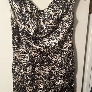 Shoshanna Black and Cream Mini Dress